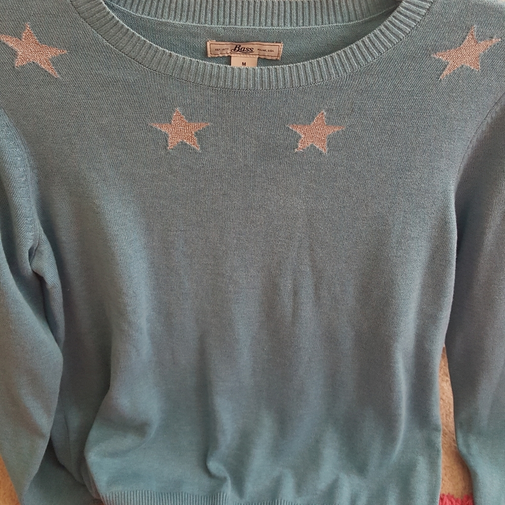 Blue shirt with white stars